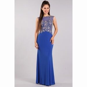 BEAUTIFUL Stretchy Royal Blue Dress 1647